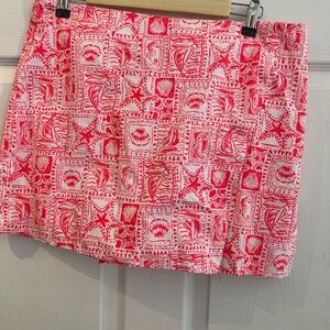 Lilly Pulitzer Pink and White Patterned Skort s 12